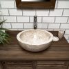 Polished Cream Marble Bowl Sink 40 x 15cm