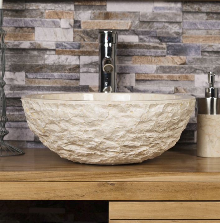 Cream Rough Hewn Basin offered at a truly unbeatable price!