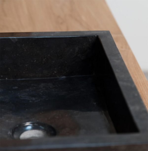 Black Rectangular Stone Sink 50 X 35 X 12cm Stunning Design Call Now   The Stone Sink Company  123 600x611 