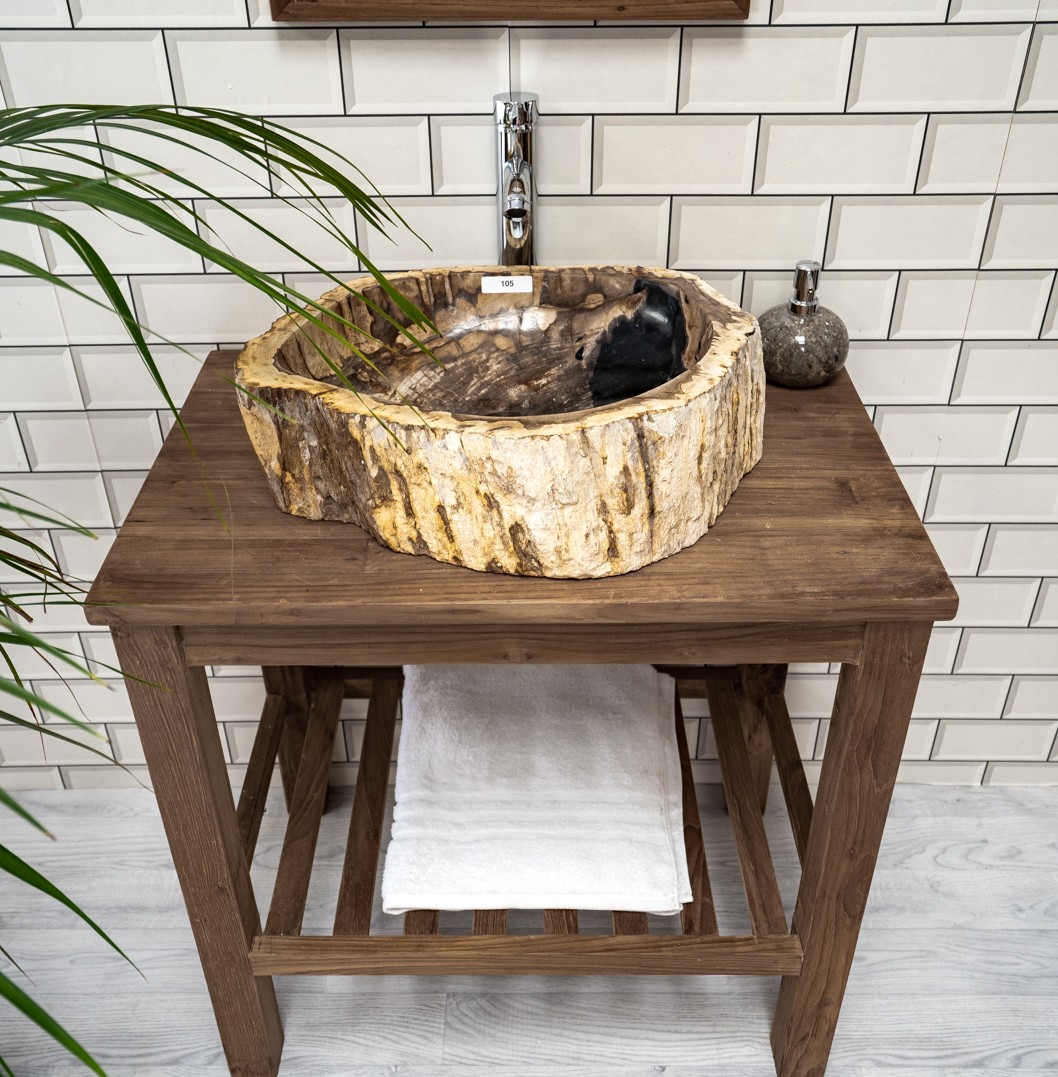 Petrified / Fossilised Wood Sink 105 - 52 x 42cm