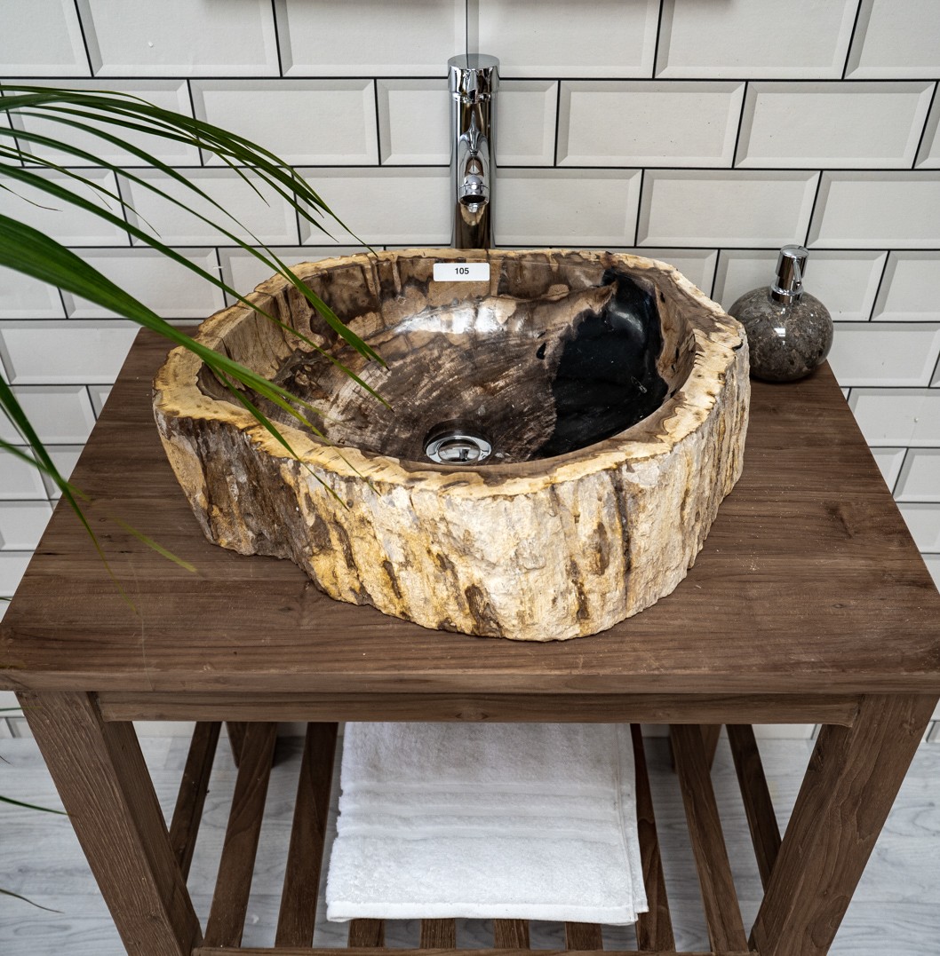 Petrified / Fossilised Wood Sink 105 - 52 x 42cm