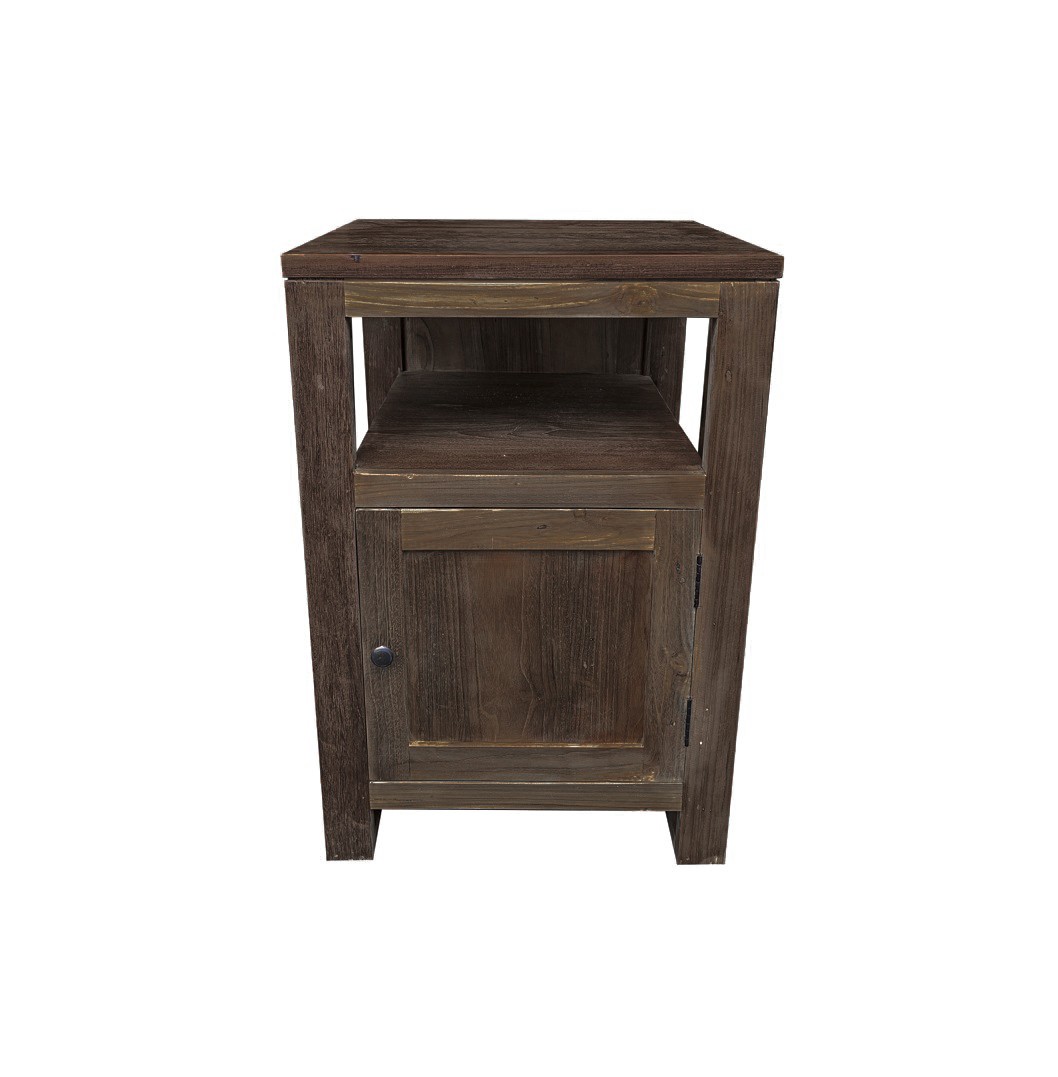 The 'Swela' Small Reclaimed Teak Washstand with 1 Cupboard