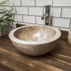 Polished Cream Marble Bowl Sink 35 x 15cm