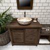 Cream Rough Hewn Stone Bowl Sink - 40 x 15cm.