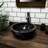 Polished Black Marble Bowl Sink 35 x 15cm