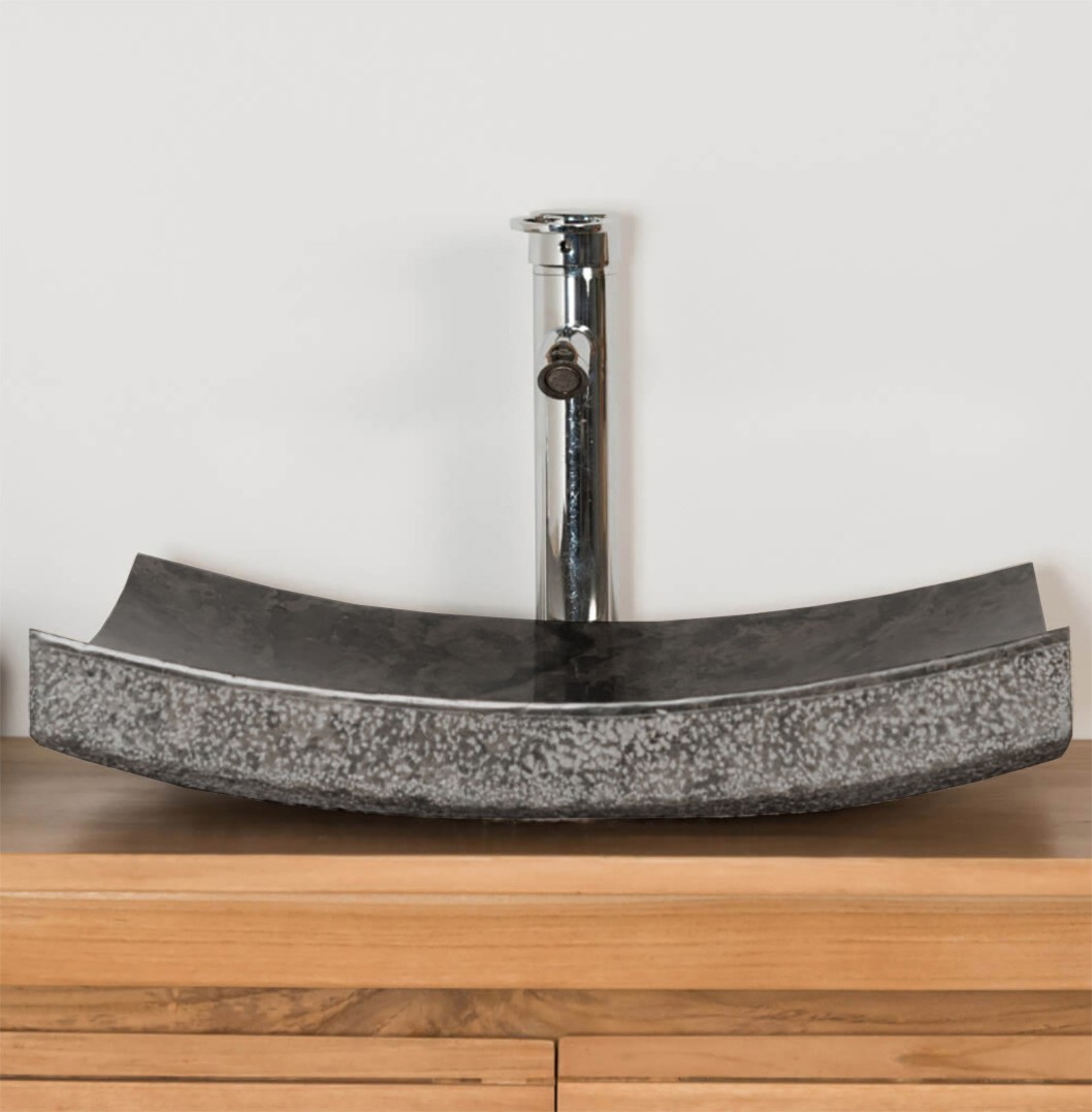 Black Hammered 'Zen Style' Basin – 50 x 40 x 12cm.