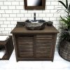 The 'Timbak' Louvered Reclaimed Teak Washstand