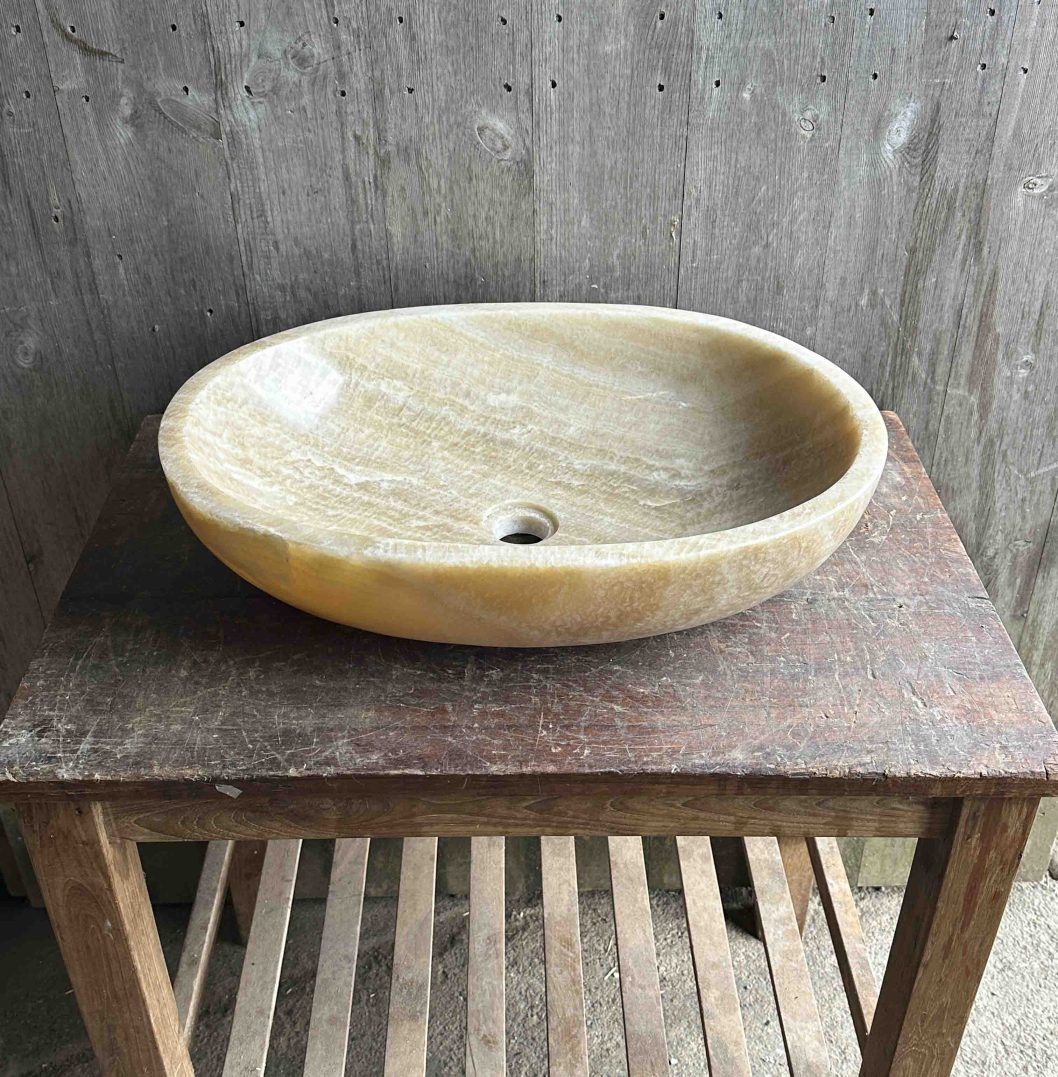 Onyx Marble Oval Sink 5. 58 x 40 x 15cm.