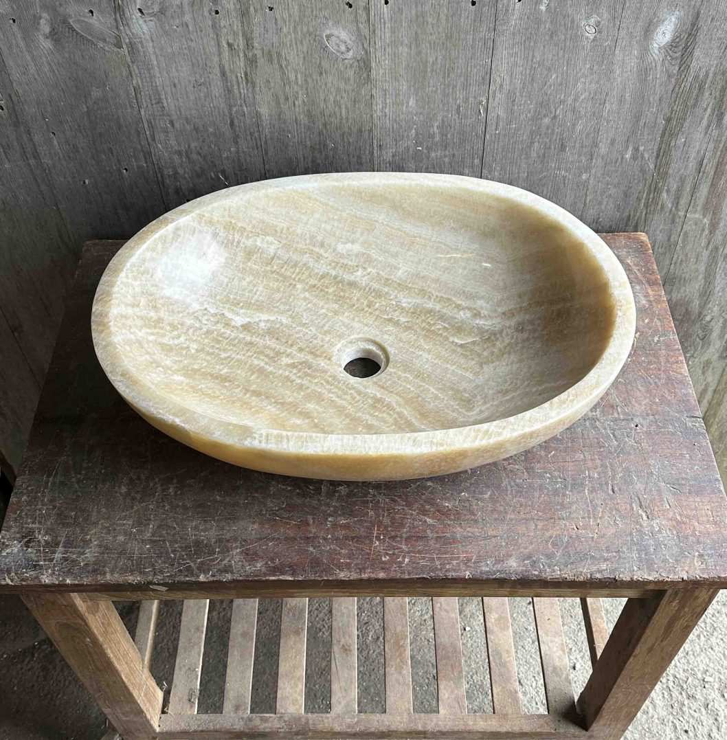 Onyx Marble Oval Sink 5. 58 x 40 x 15cm.