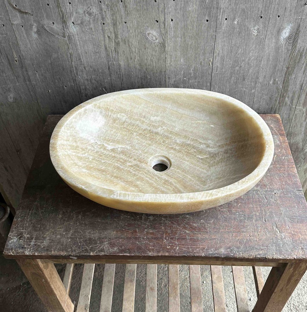 Onyx Marble Oval Sink 5. 58 x 40 x 15cm.