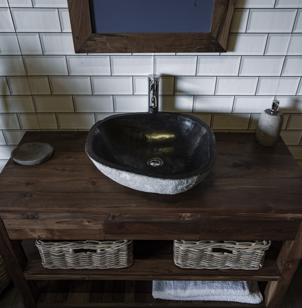 Natural Stone Sink No. A11. L- 50cm, W- 44cm, H- 15cm