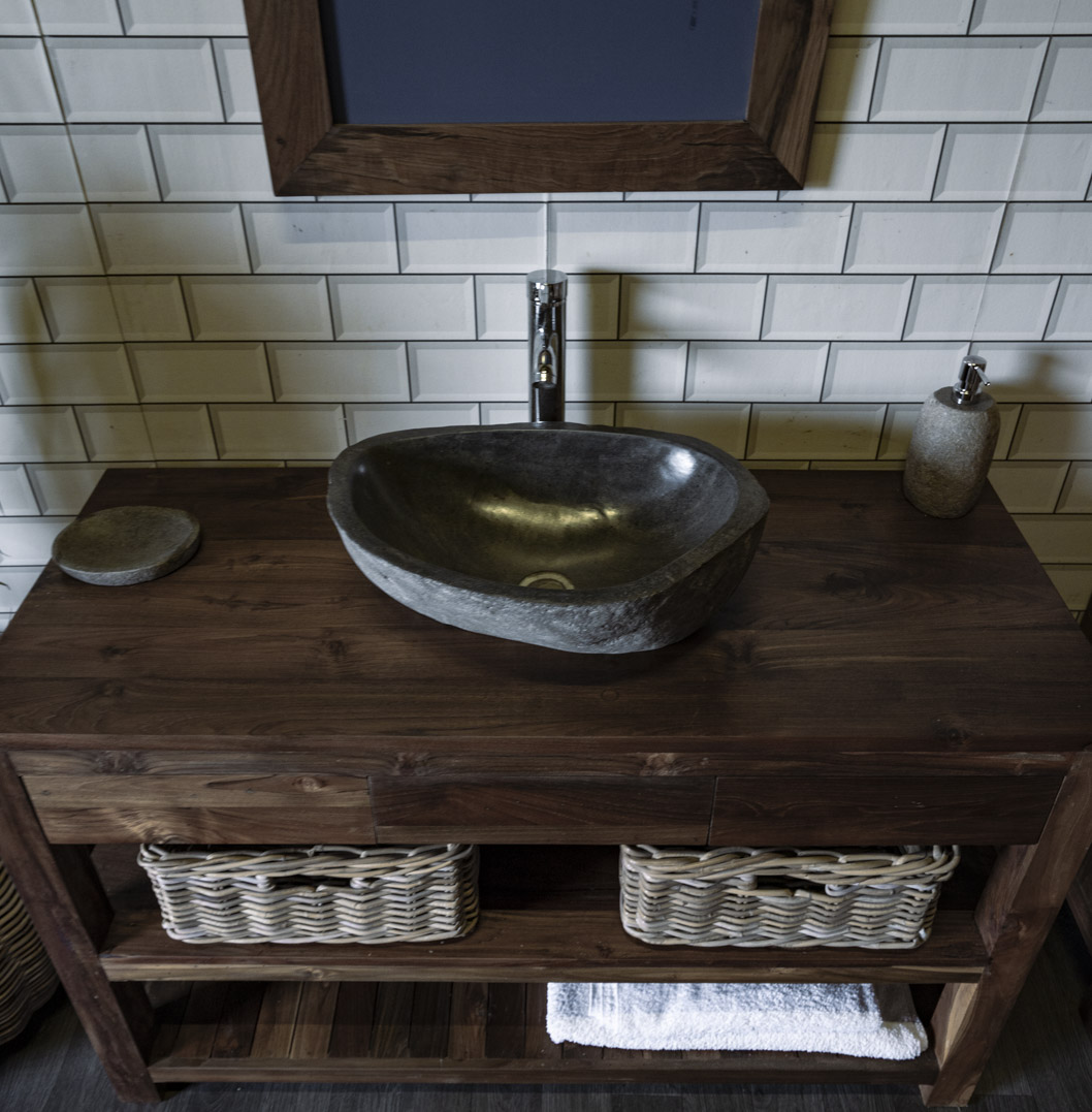 Natural Stone Sink No. A17. L- 48cm, W- 35cm, H- 15cm