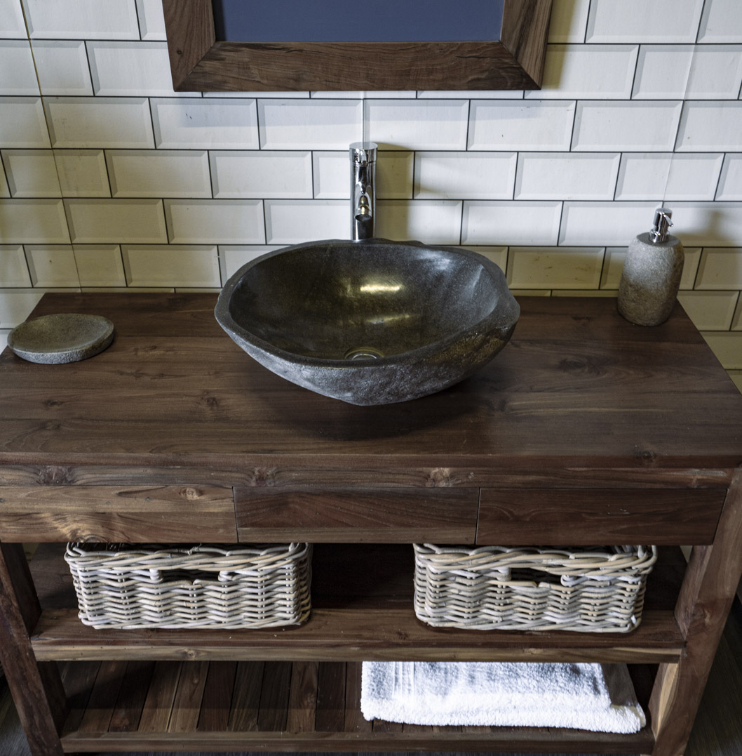 Natural Stone Sink No. A20. L- 45cm, W- 45cm, H- 15cm