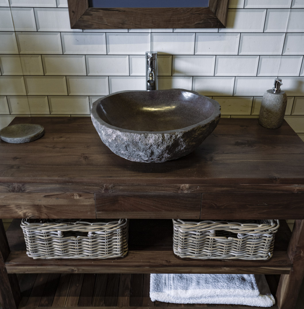 Natural Stone Sink No. A22. L- 48cm, W- 43cm, H- 15cm