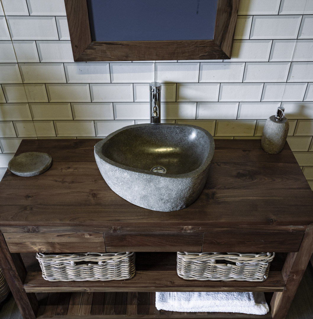 Natural Stone Sink No. A23. L- 45cm, W- 38cm, H- 15cm