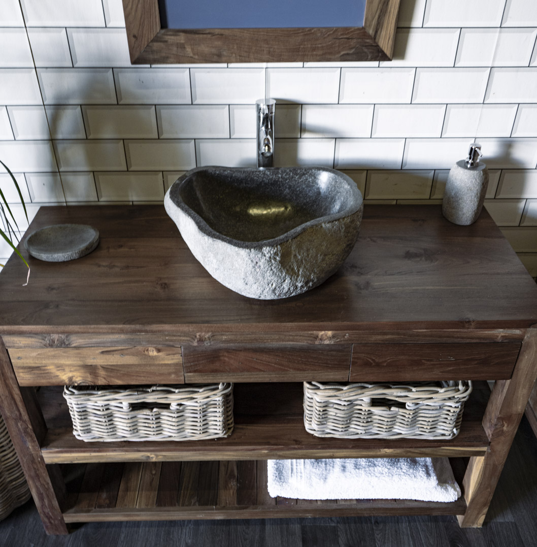 Natural Stone Sink No. A25. L- 48cm, W- 41cm, H- 15cm