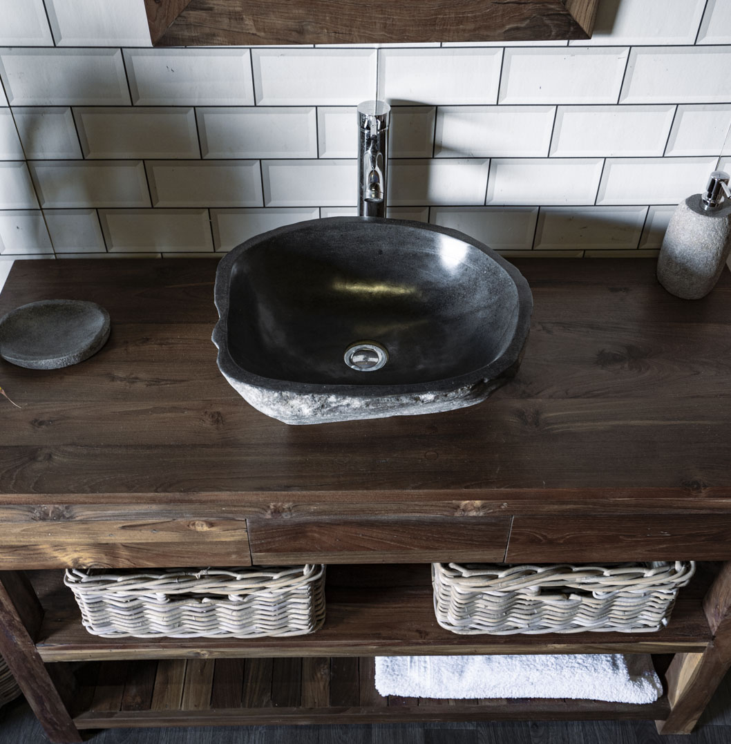 Natural Stone Sink No. A38. L- 43cm, W- 39cm, H- 15cm