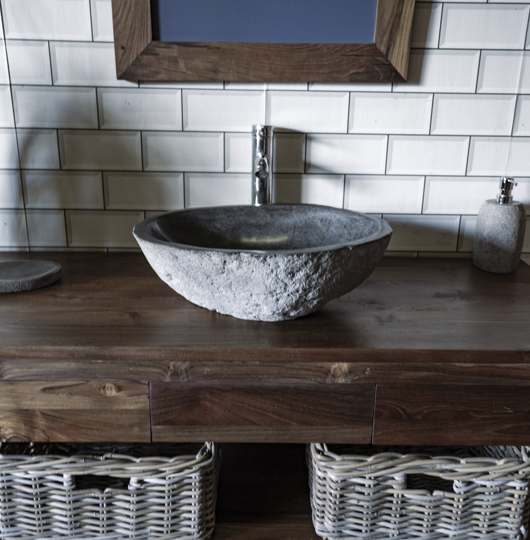 Natural Stone Sink No. A39. L- 46cm, W- 36cm, H- 15cm