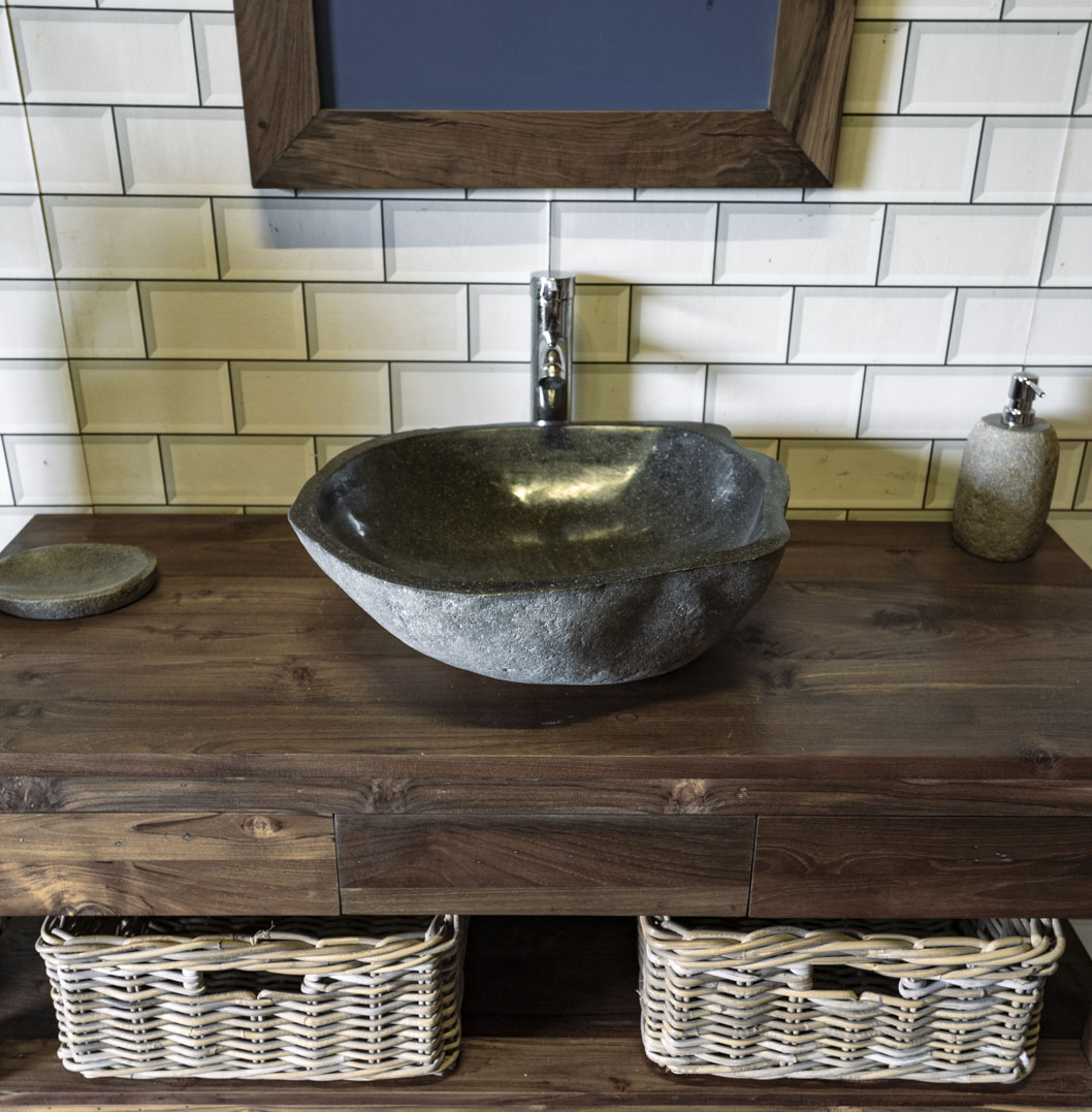 Natural Stone Sink No. A46. L- 46cm, W- 43cm, H- 15cm