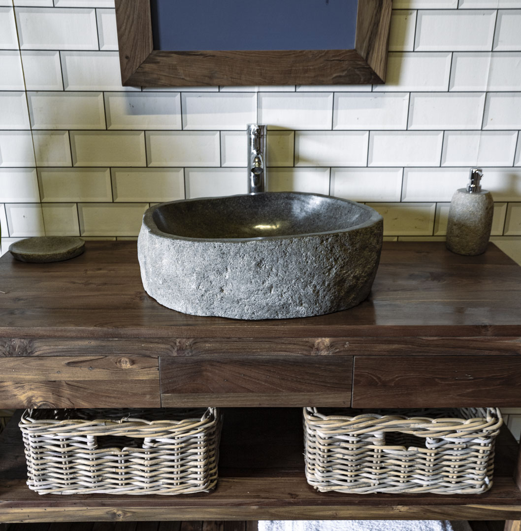 Natural Stone Sink No. A50. L- 50cm, W- 40cm, H- 15cm