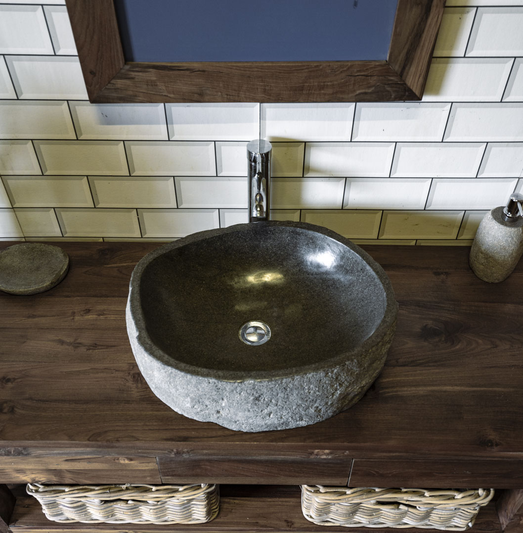 Natural Stone Sink No. A50. L- 50cm, W- 40cm, H- 15cm