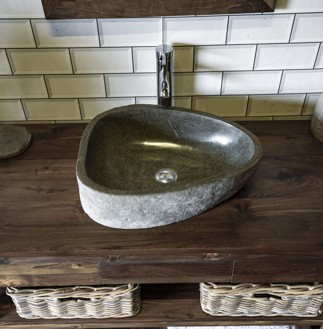 Natural Stone Sink No. A51. L- 49cm, W- 37cm, H- 15cm