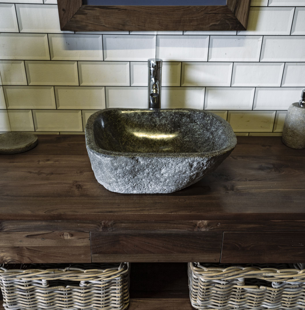 Natural Stone Sink No. A54. L- 44cm, W- 36cm, H- 15cm