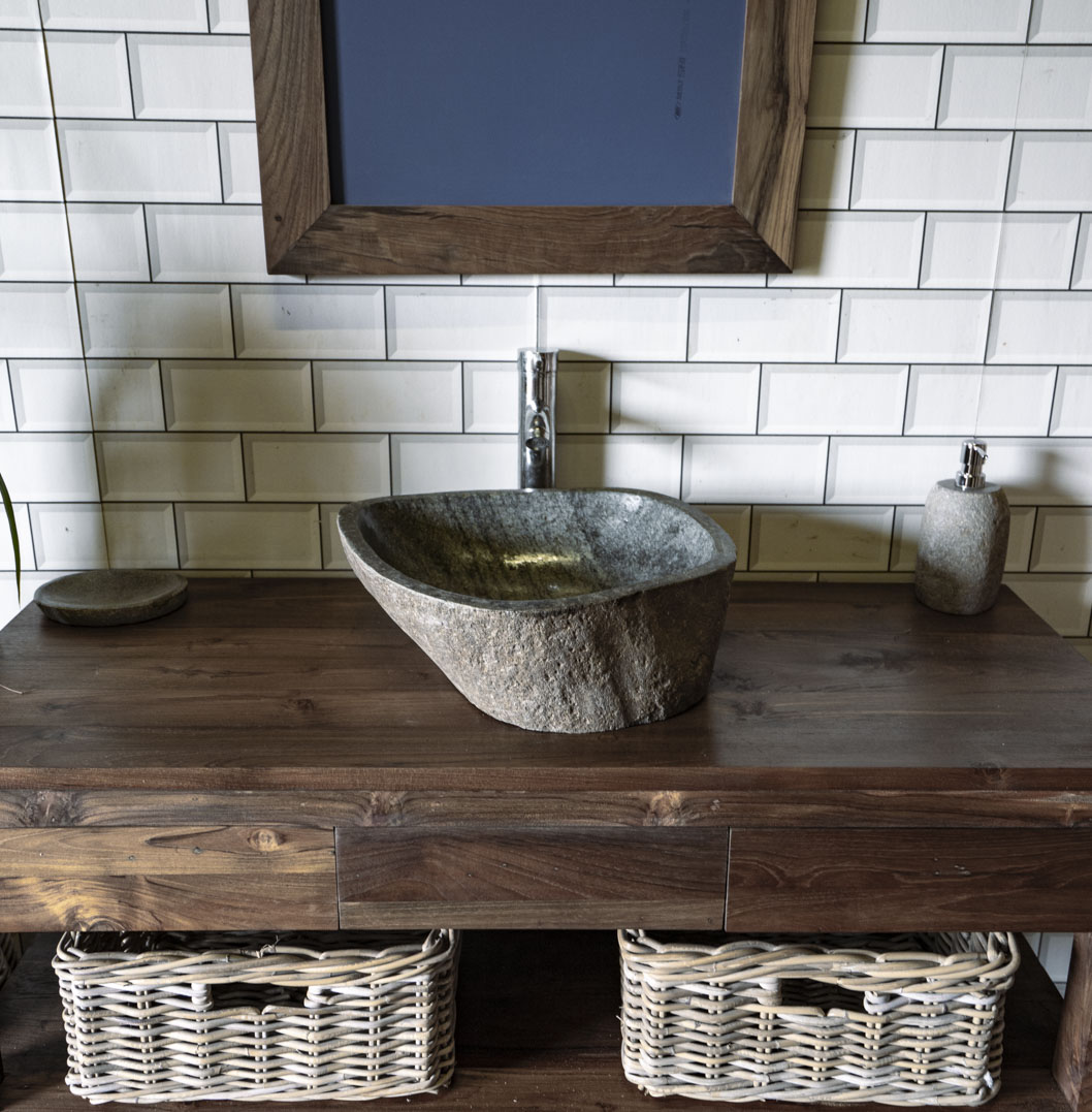 Natural Stone Sink No. A61. L- 42cm, W- 36cm, H- 15cm