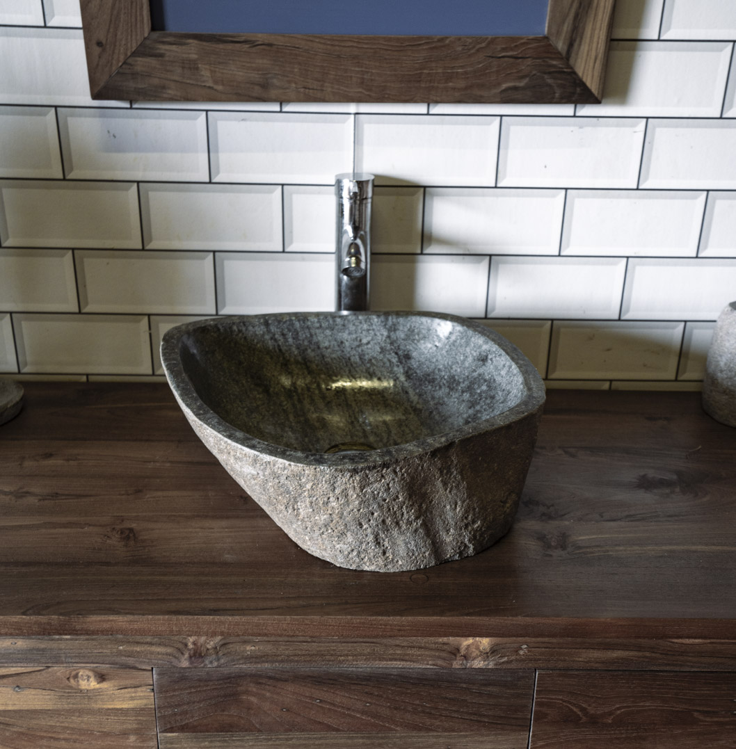 Natural Stone Sink No. A61. L- 42cm, W- 36cm, H- 15cm