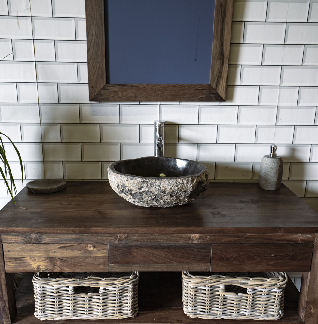 Natural Stone Sink No. A62. L- 40cm, W- 32cm, H- 15cm