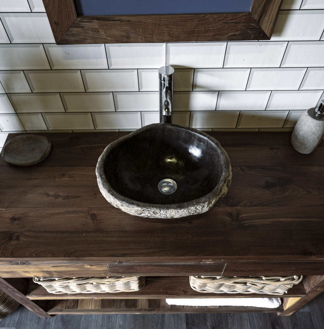 Natural Stone Sink No. A62. L- 40cm, W- 32cm, H- 15cm