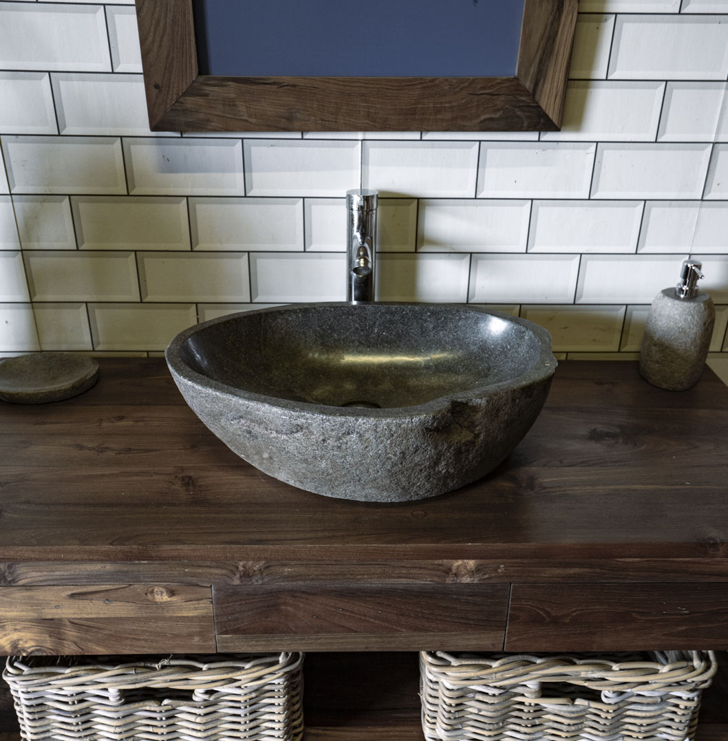 Natural Stone Sink No. A66. L- 52cm, W- 33cm, H- 15cm