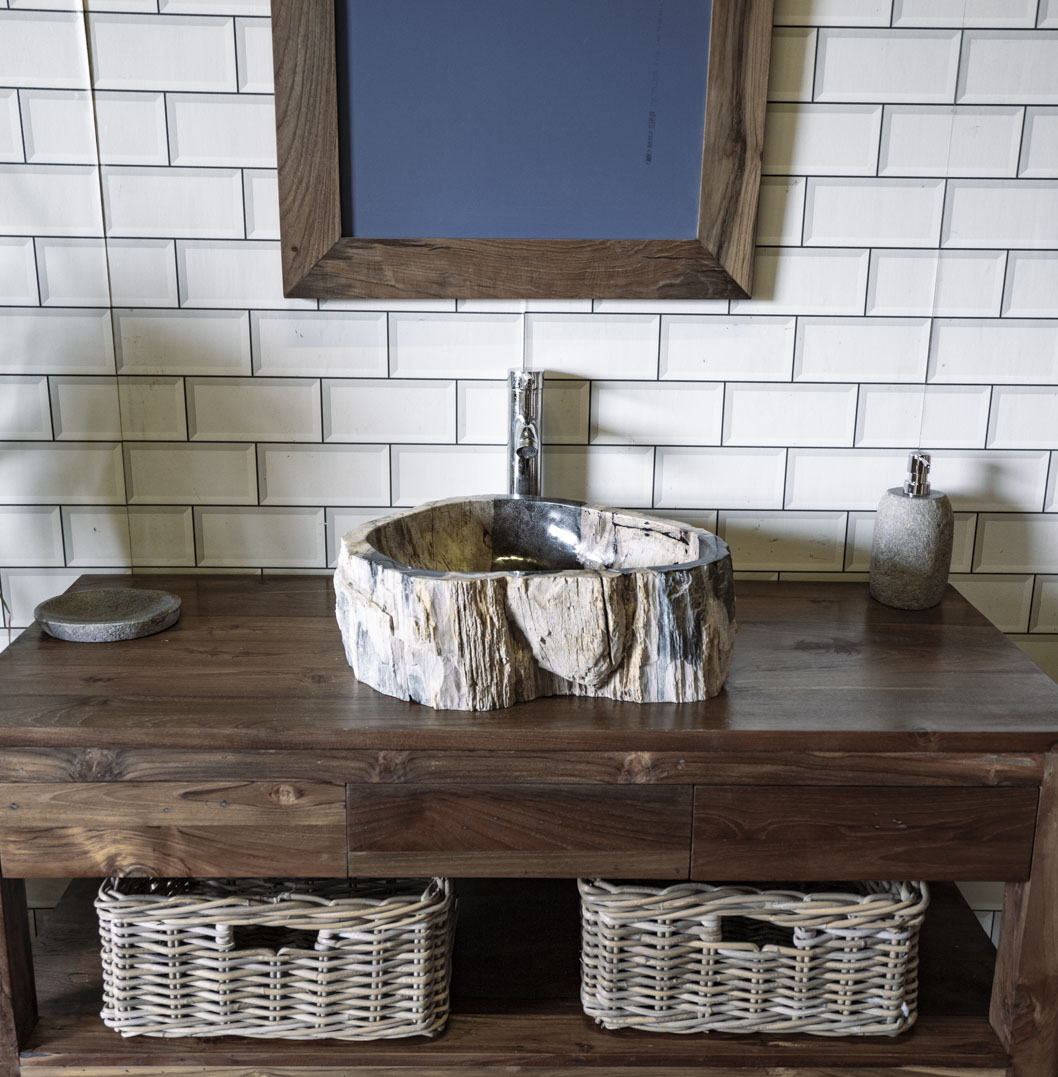 Petrified Wood Sink No. 103 - 44 x 37 x 15cm