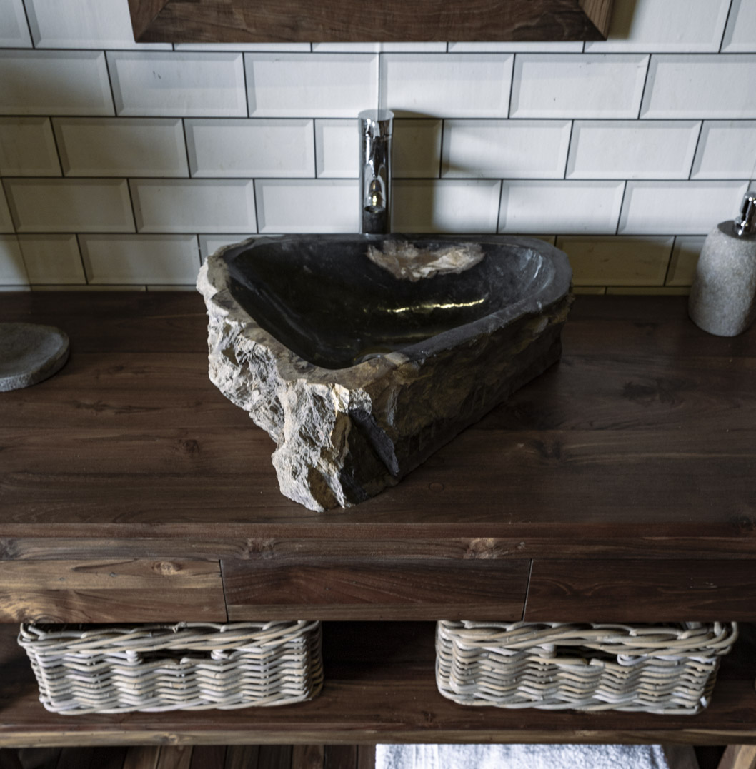 Petrified Wood Sink No. 113 - 50 x 40 x 15cm