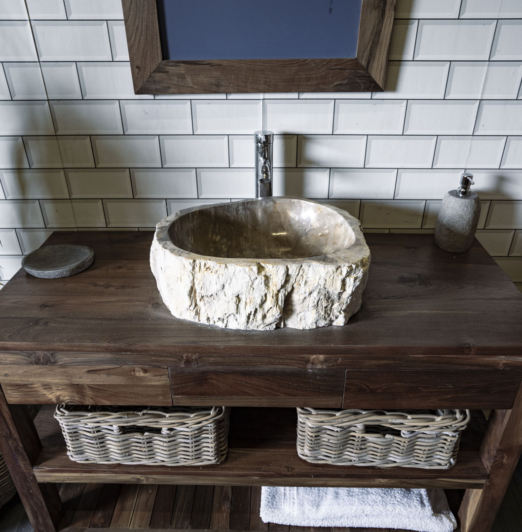 Petrified Wood Sink No. 119 - 47 x 39 x 15cm