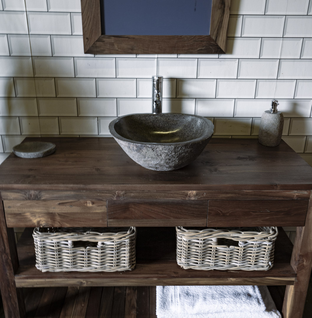 Natural Stone Sink No. A5. L- 41cm, W- 41cm, H- 15cm