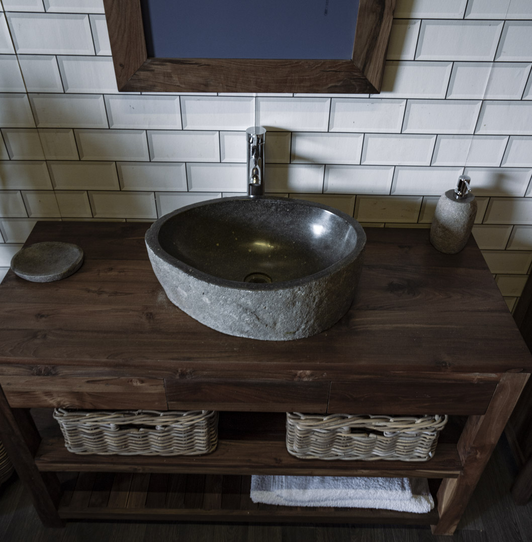 Natural Stone Sink No. A9. L- 50cm, W- 35cm, H- 15cm