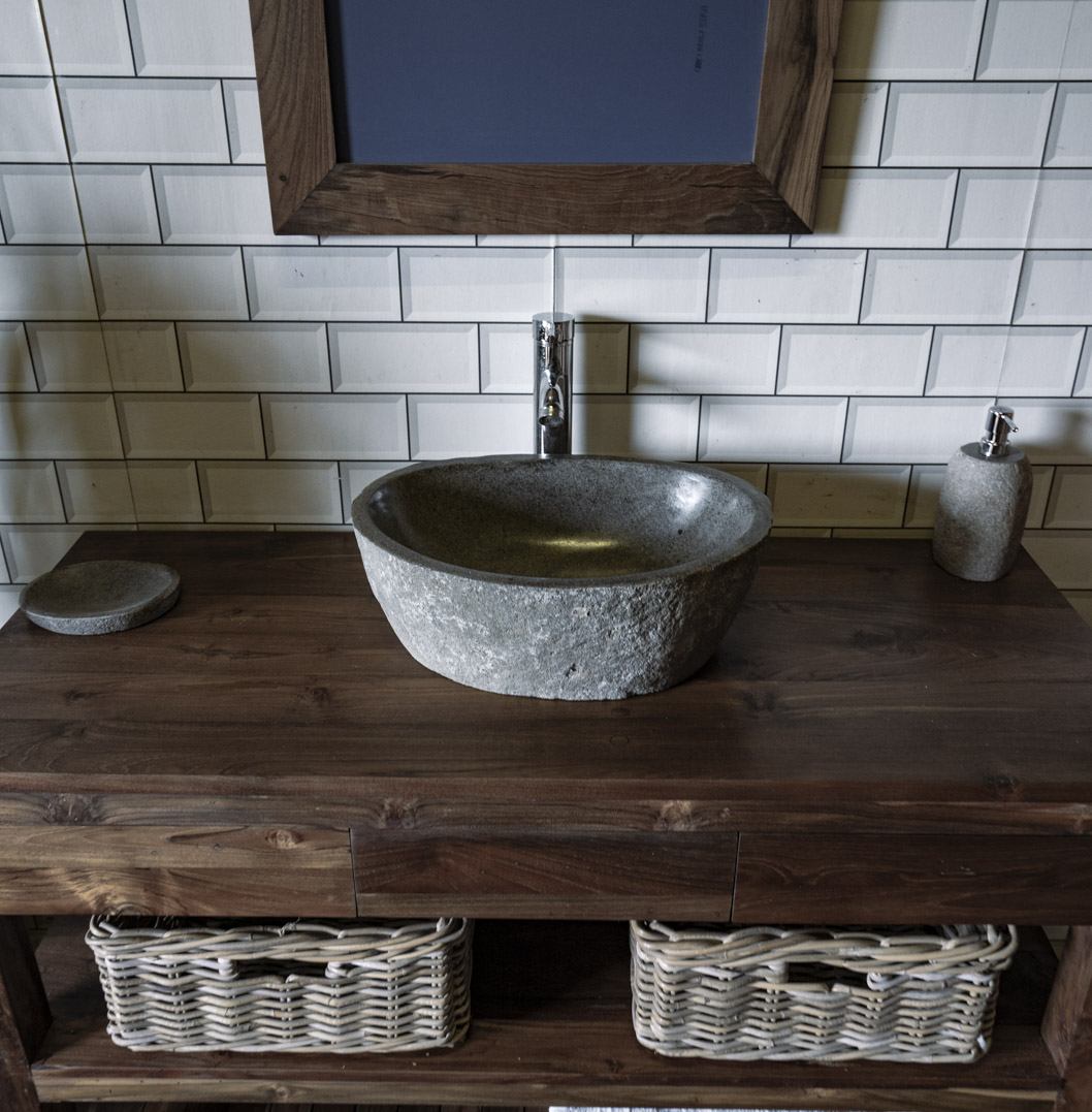 Natural Stone Sink No. A10. L- 44cm, W- 32cm, H- 15cm