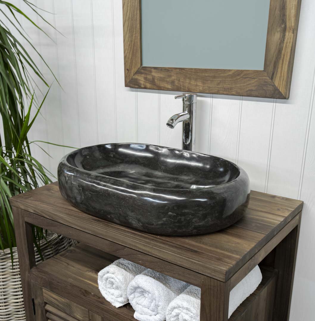 Black Oval Stone Bathroom Basin7