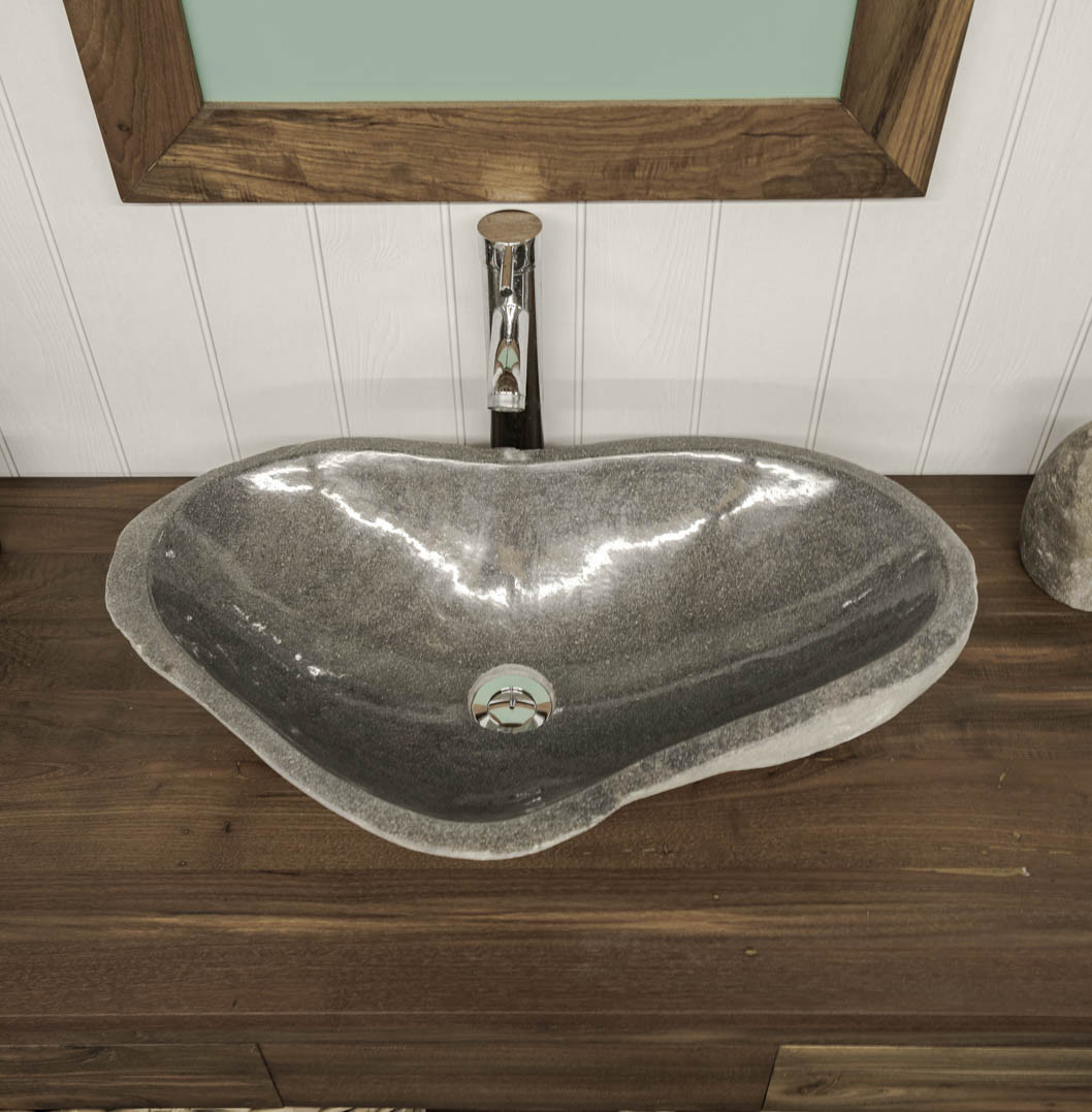 Large Natural Stone Sink No. LG3. L- 62cm, W- 36cm